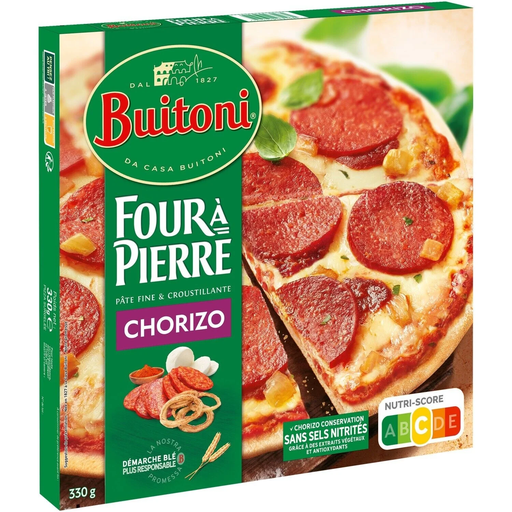 [7613039931035] BUITONI Pizza Chorizo Four à Pierre 330 g