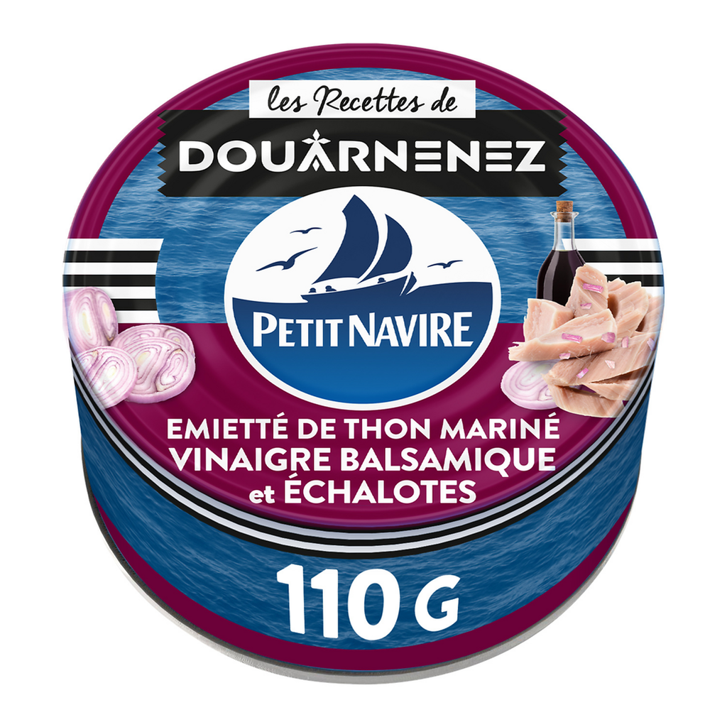 PETIT NAVIRE Thon le mariné vinaigre balsamique et échalotes 110 g