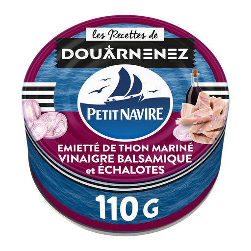 [3019081236601] PETIT NAVIRE Tuna marinated balsamic vinegar and shallots 110 g