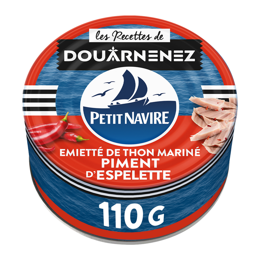 PETIT NAVIRE Emietté de thon Le mariné piment d'Espelette 110 g