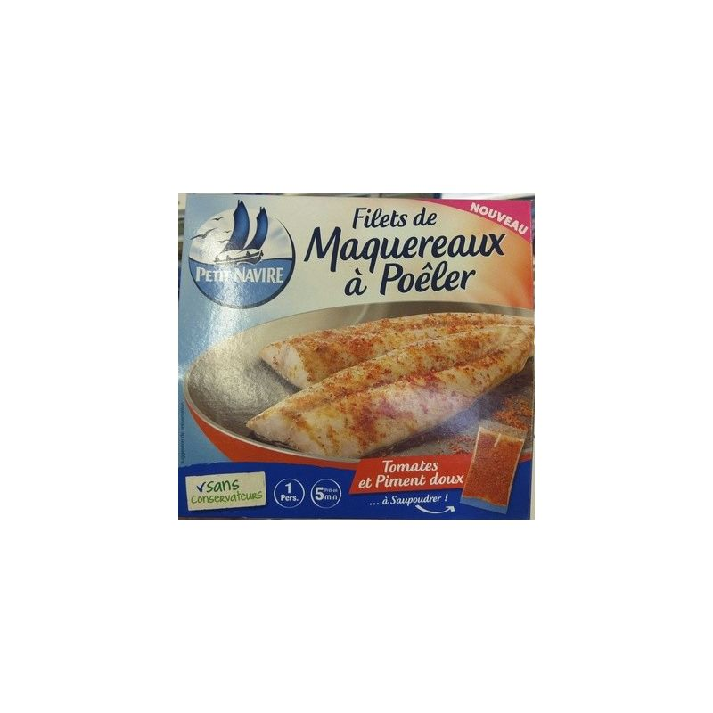 P'TIT NAVIRE Filets de Maquereaux à Poêler Tomate Piment 120 g