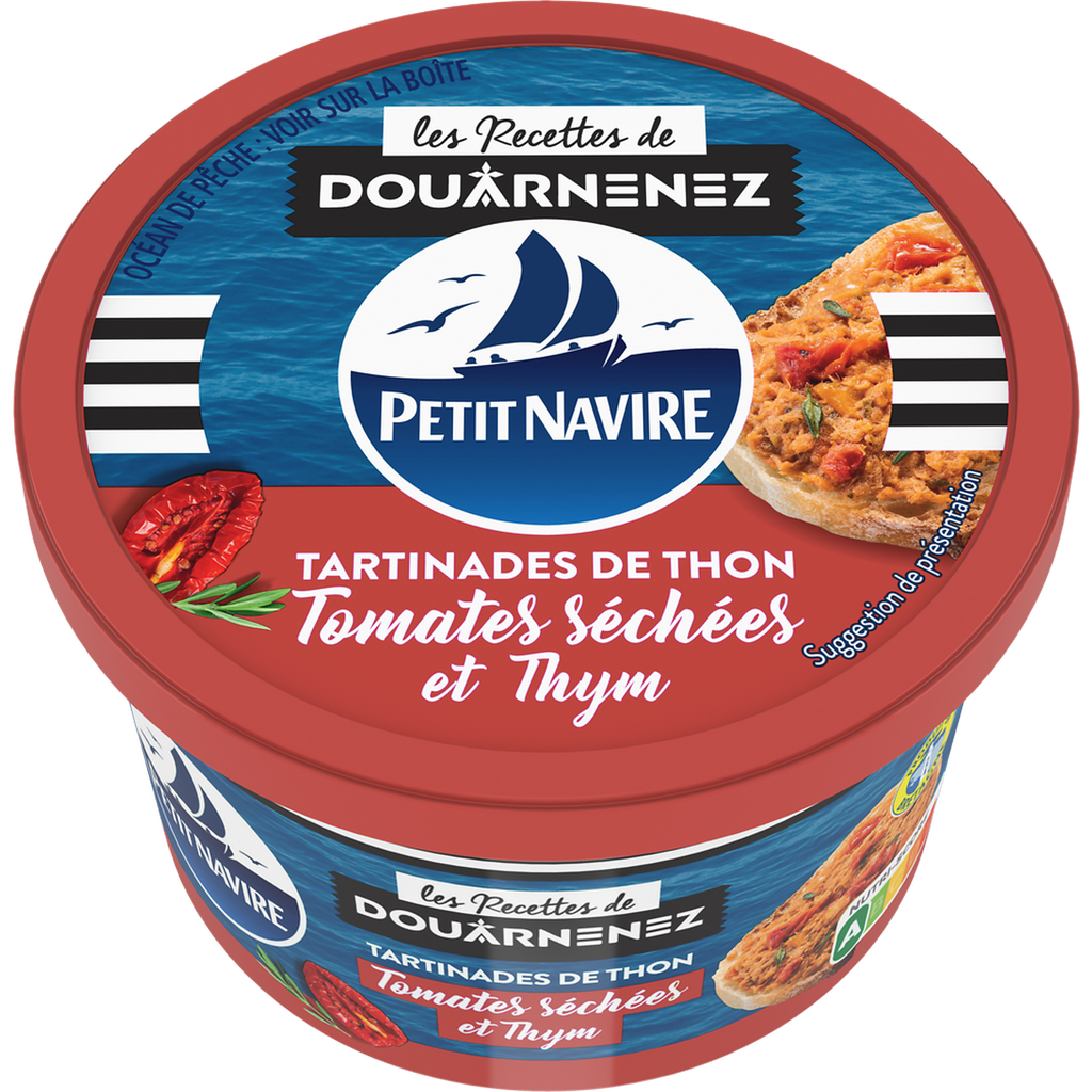 PETIT NAVIRE Pasta de atum com tomate seco e tomilho 125 g