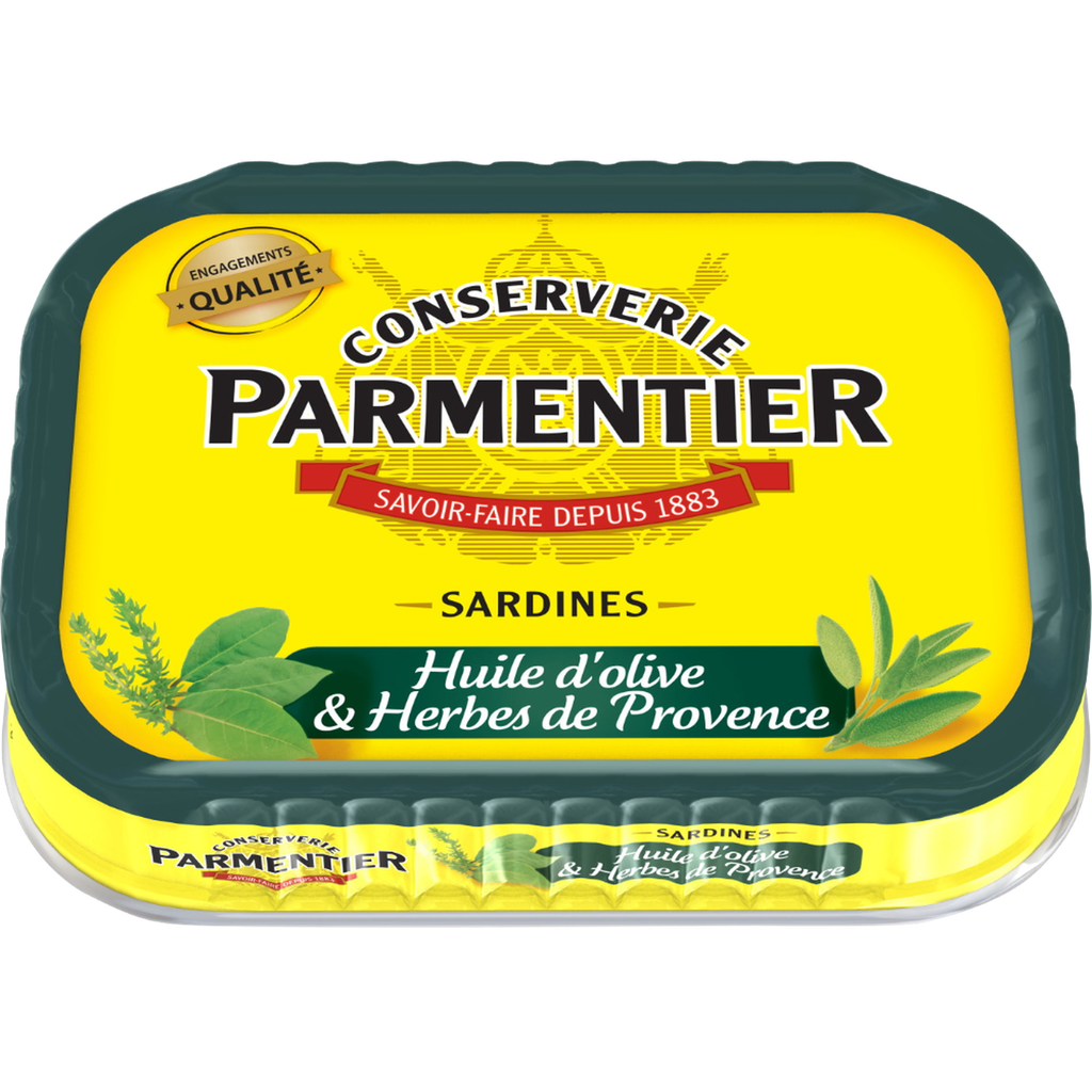 PARMENTIER Sardinas en aceite de oliva y hierbas de Provenza 135 g