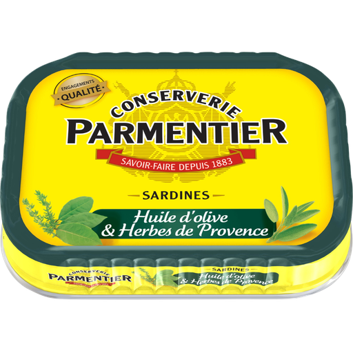 [3019081238681] PARMENTIER Sardines in olive oil and Herbes de Provence 135 g