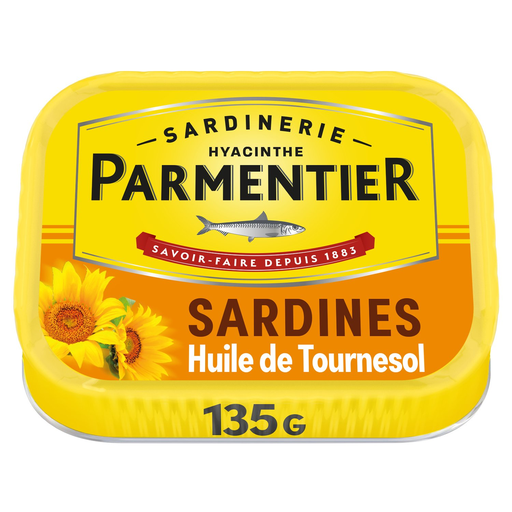 [3019081238698] PARMENTIER Sardines in Sunflower Oil 135 g