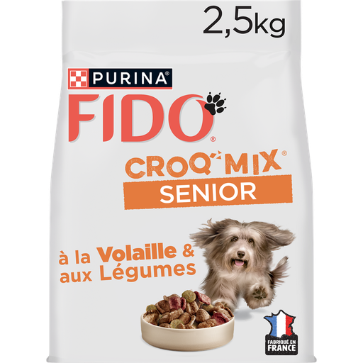 [7613287012371] FIDO Croq Mix Aves y Verduras para perros senior 2,5 kg