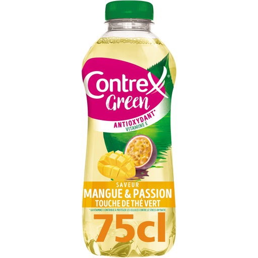 [7613287122025] CONTREX Still Flavoured Water Organic White Tea Passion Green 75 cl