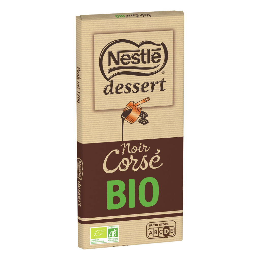 NESTLE Chocolat Bio noir corsé DESSERT 170 g