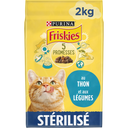 FRISKIES Tuna and Vegetable Dry Cat Food for Sterilized Cats 2 kg