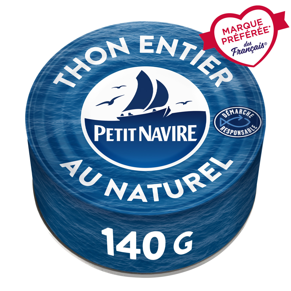 PETIT NAVIRE Thon entier Albacore au naturel 140 g
