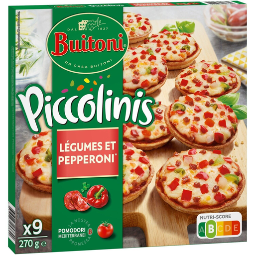 [7613287257642] BUITONI Mini pizzas congeladas de verduras y pepperoni 270 g