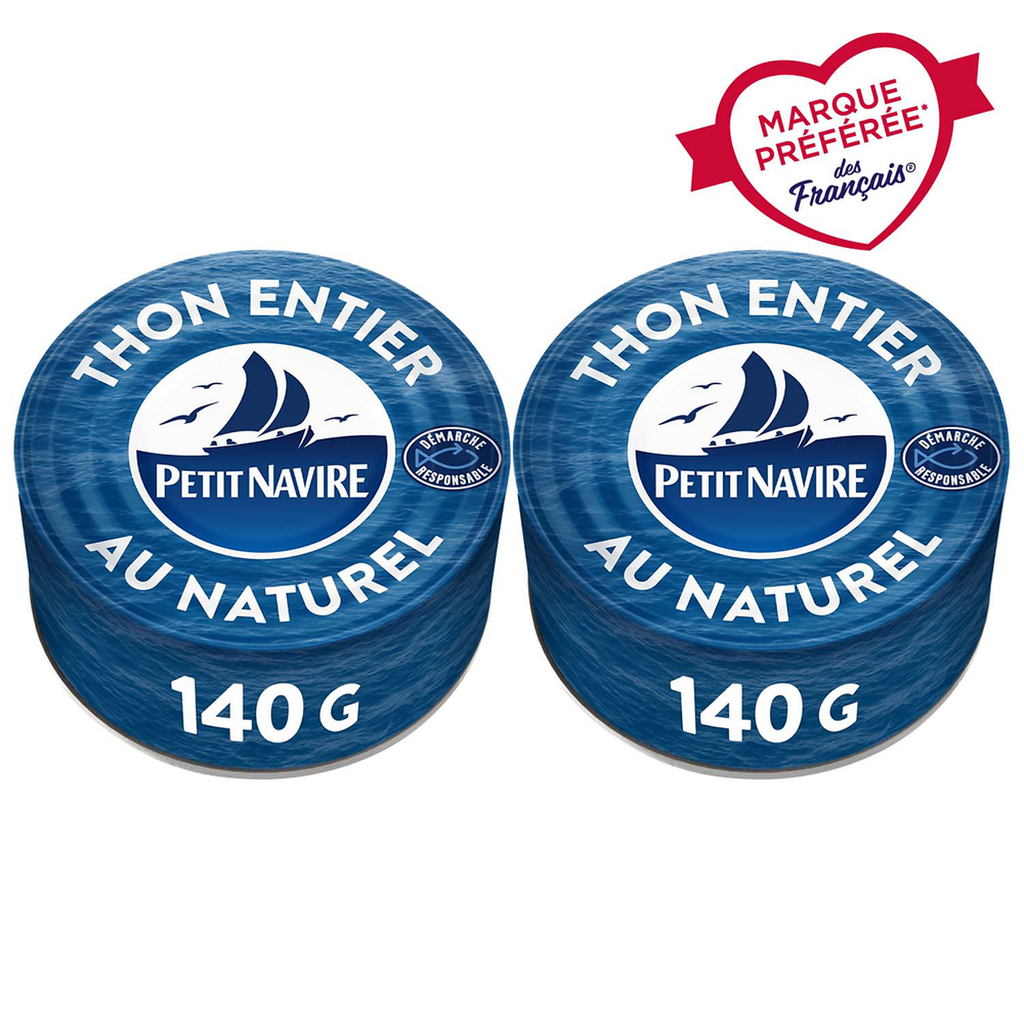 PETIT NAVIRE Whole Albacore Tuna in Natural Juice 2 x 140 g