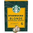STARBUCKS Nespresso Compatible Coffee Capsules Blonde Espresso Roast 18 capsules