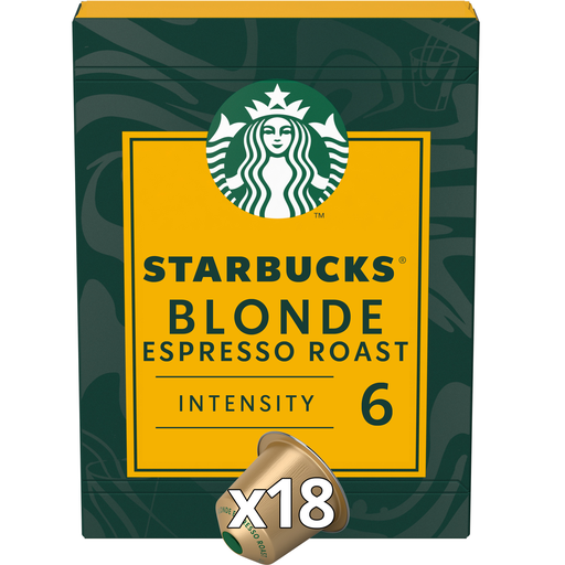 [7613287417817] STARBUCKS Cápsulas de café compatíveis Nespresso Blonde Espresso Roast 18 cápsulas