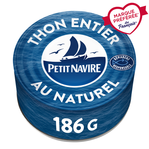 [3019081239862] PETIT NAVIRE Albacore whole tuna in natural juice 185 g