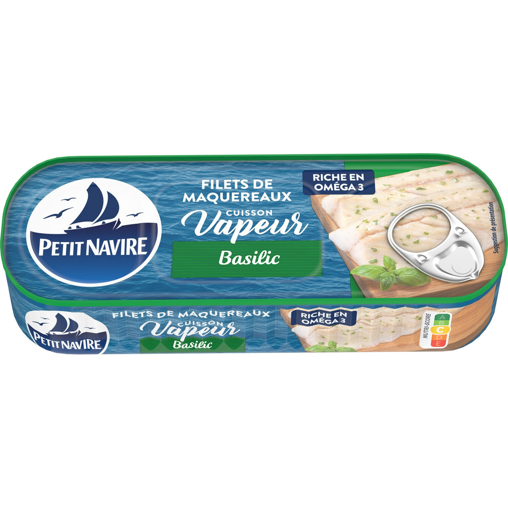 PETIT NAVIRE Mackerel fillets basil 110 g