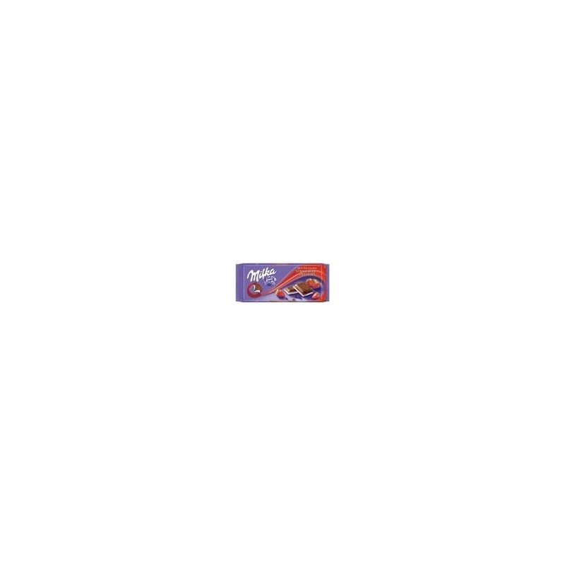 MILKA Alpine Milk Chocolate with Strawberry Filling 100 g