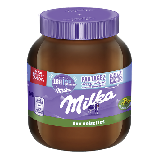 [7622201515447] MILKA Pâte à tartiner aux noisettes et à l'huile de colza 740 g