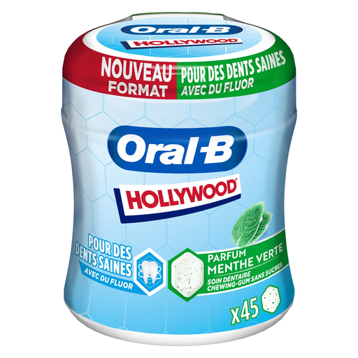 [7622201779351] HOLLYWOOD Oral-B Spearmint Chewing Gum 45 pieces 76.5 g