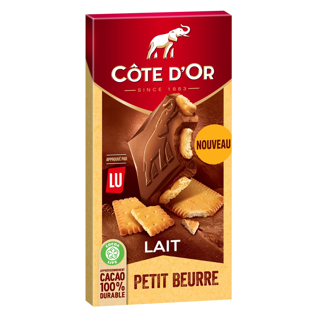 COTE D'OR Milk chocolate tablet with Petit Beurre 170 g