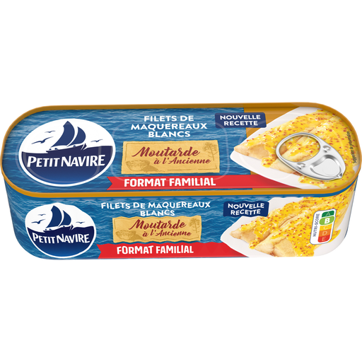 [3019081241209] PETIT NAVIRE Mackerel Fillets Old-Style Mustard 225 g