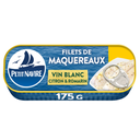 PETIT NAVIRE Filets de Maquereaux Vin blanc, Citron et Romarin 175 g