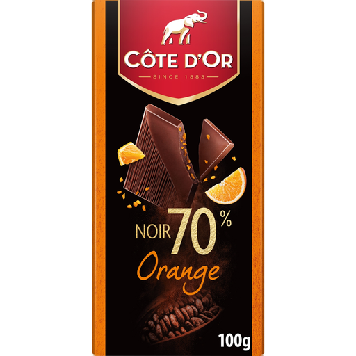 [7622210189592] COTE D'OR Dark chocolate 70% orange tasting bar 100 g