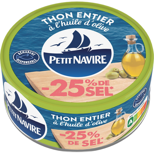 [3019082000065] PETIT NAVIRE Whole Tuna in Olive Oil 160 g