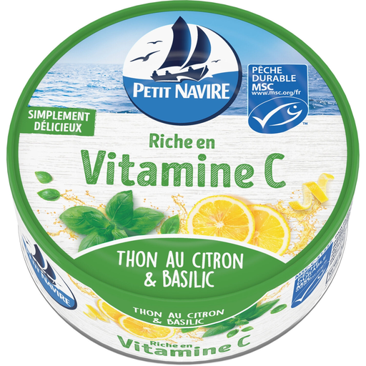 [3019082000355] PETIT NAVIRE Tuna with Lemon & Basil MSC 120 g
