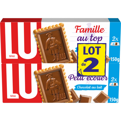 [7622210421999] LU Petit Ecolier Milk Chocolate Petit Beurre 2 x 150 g