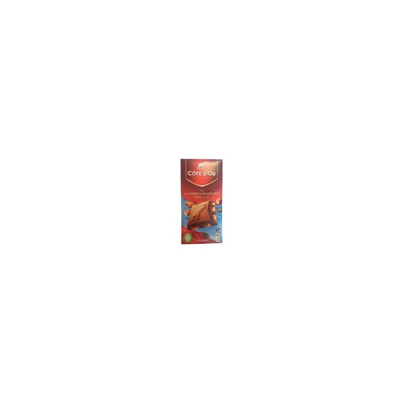 COTE D'OR Tablete Chocolate Leite Amêndoas Caramelo Sal 200 g
