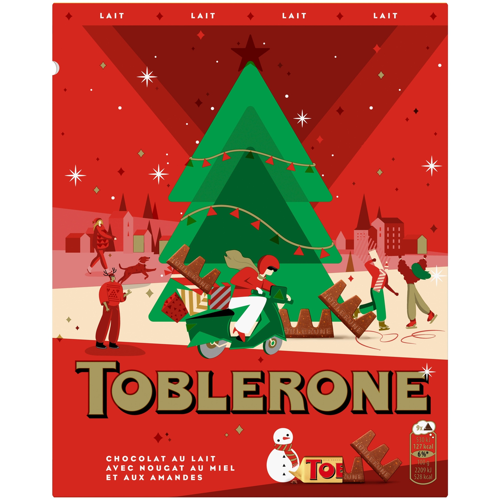 TOBLERONE Sortido de mini barras de chocolate e nougat de amêndoas 280 g