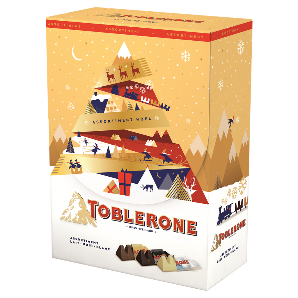 TOBLERONE Assorted milk, dark and white chocolates with nougat 400 g