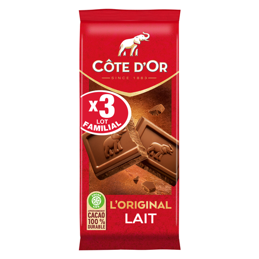 [7622210438270] COTE D'OR Milk Chocolate Bar Original 3 x 100 g