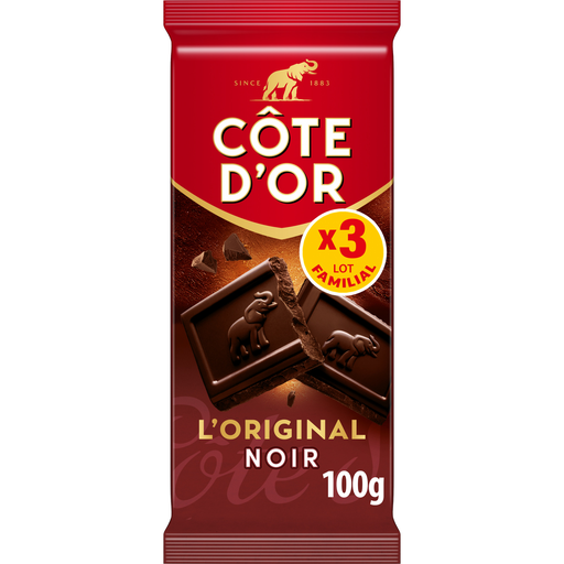[7622210438294] COTE D'OR L'Original Dark Chocolate Bar 3x100g