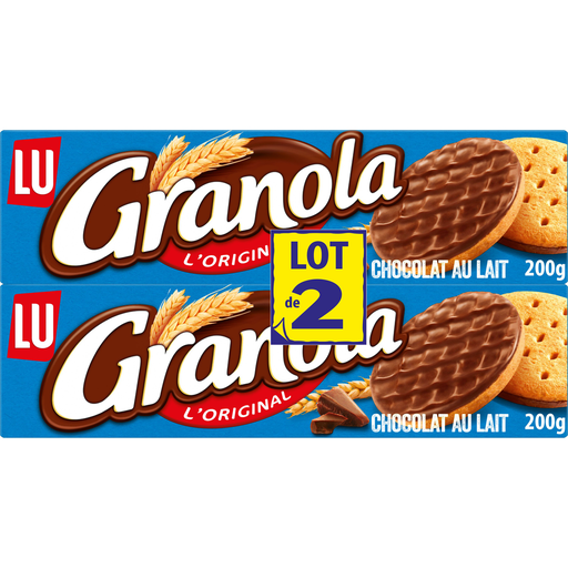 [7622210602015] LU Granola Milk Chocolate Shortbread Biscuits 2x200g