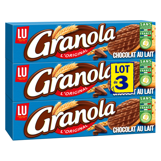 [7622210602053] LU Granola Milk Chocolate Shortbread Biscuits 3 x 200 g