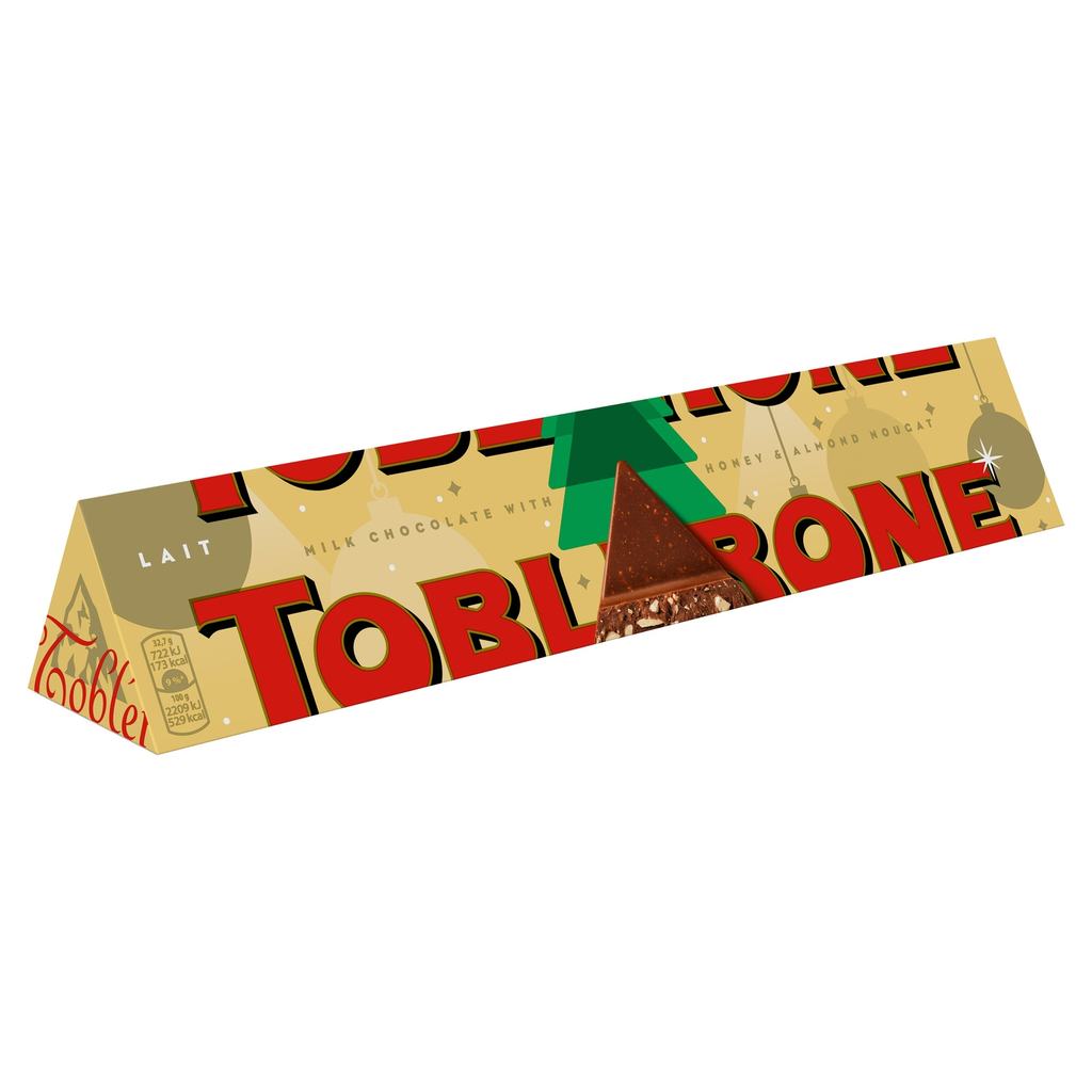 TOBLERONE Barra de chocolate de leite suíço com nougat de mel e amêndoas 360 g