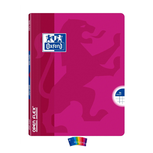 [3020120019239] OXFORD Cahier Openflex Agrafé 17x22cm 96 Pages Petits Carreaux