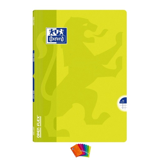 [3020120019284] OXFORD Cahier Openflex Piqûre A4 96 Pages Petits Carreaux 90g