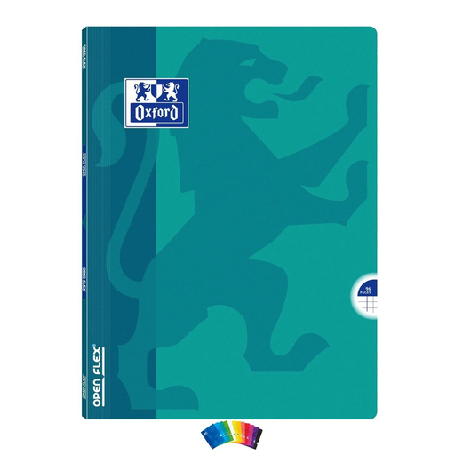 [3020120019338] OXFORD Cahier Openflex Piqué 24x32cm 96 Pages Petits Carreaux Coloris Aléatoire 90g