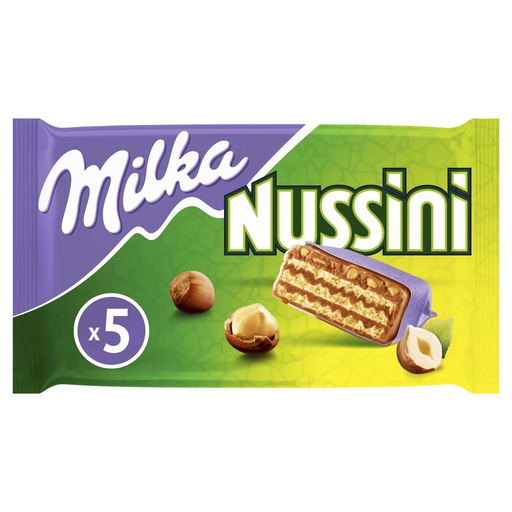 [7622210696861] MILKA Nussini barra de chocolate estaladiça 5 x 31 g