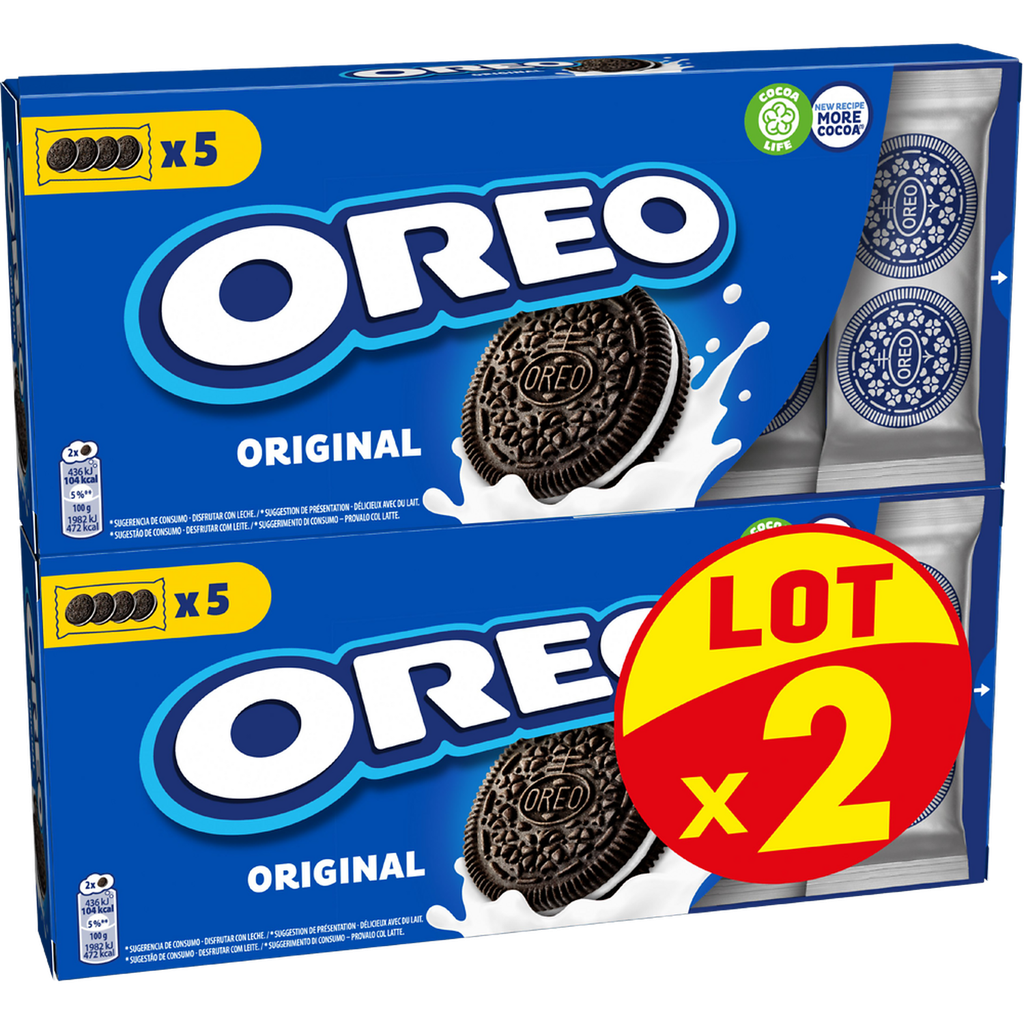 OREO Vanilla Sandwich Cookies 2 packs of 220 g