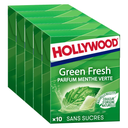 HOLLYWOOD Green Fresh chewing gum spearmint 5x10 pellets 70 g
