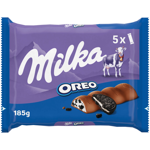 [7622210738851] MILKA Barritas de chocolate con trozos de Oreo 5 barritas 37 g