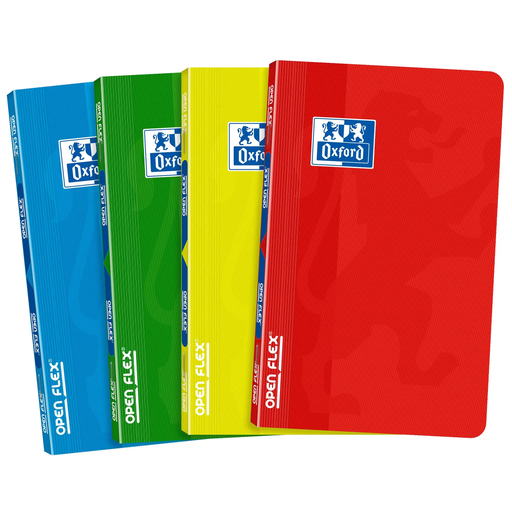 [3020120040202] OXFORD Carnet Openflex 11x17cm Piqûre 96 Pages Petits Carreaux Coloris Aléatoire 90 g
