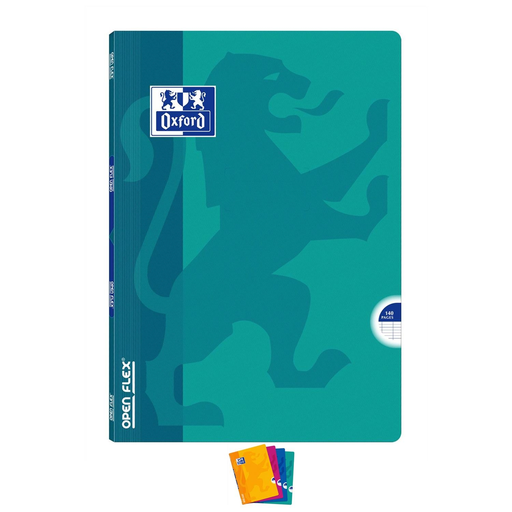 [3020120040431] OXFORD Cuaderno Openflex Grapado A4 140 Páginas Cuadrícula Color Aleatorio 90 g