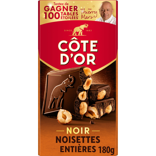 [7622210995087] COTE D'OR Dark chocolate bar with whole hazelnuts 180 g