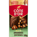 COTE D'OR Dark chocolate bar with whole almonds 180 g