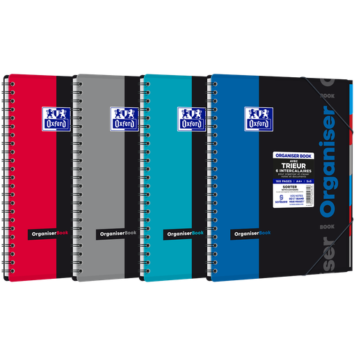[3020120056616] OXFORD Cuaderno y clasificador Organiser Book 160 páginas 5x5
